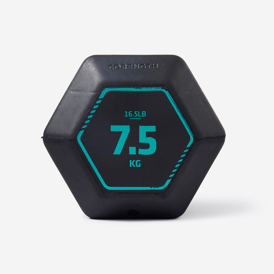 Haltère de cross training et musculation 7,5 kg - Dumbbell hexagonale noire