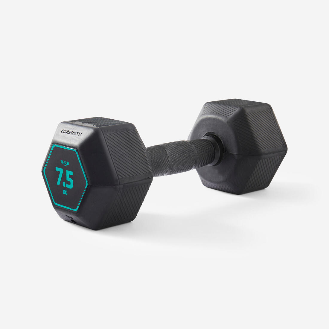 Haltère de cross training et musculation 7,5 kg - Dumbbell hexagonale noire