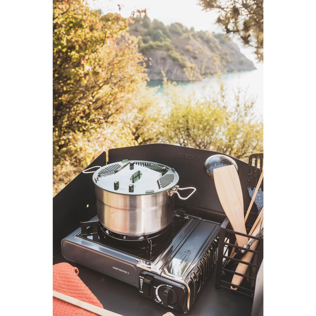 PARE-VENT AJUSTABLE POUR TABLE ET MEUBLE DE CUISINE DE CAMPING