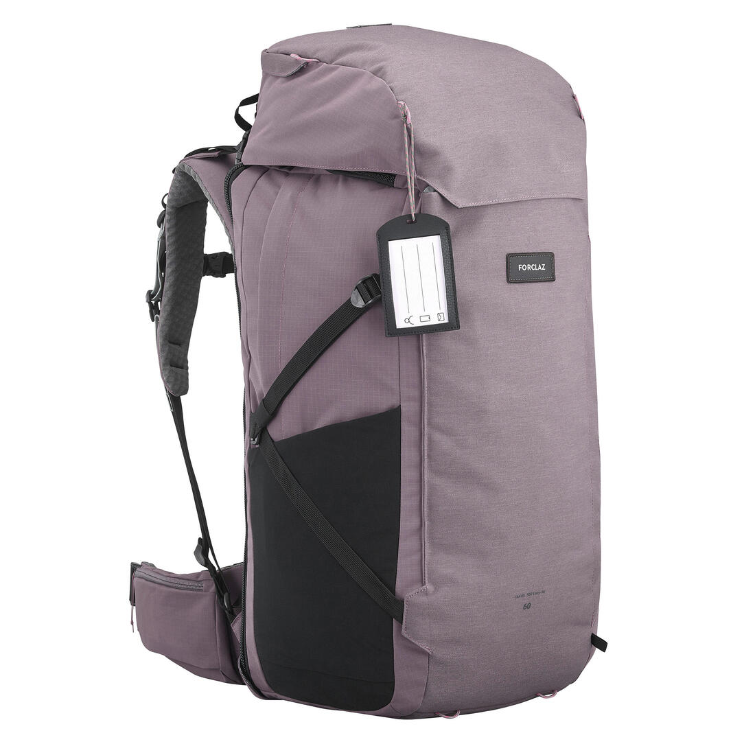 Sac à dos de voyage ouverture valise 60+6L femme, Travel 900 marron