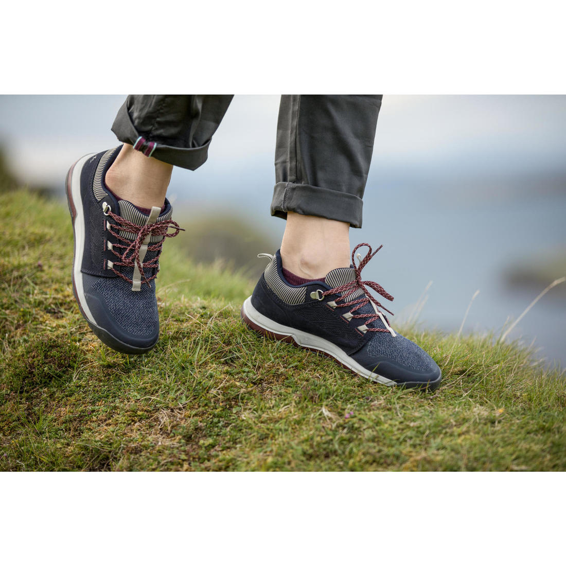 Chaussures de randonnée en cuir - nh500 - femme
