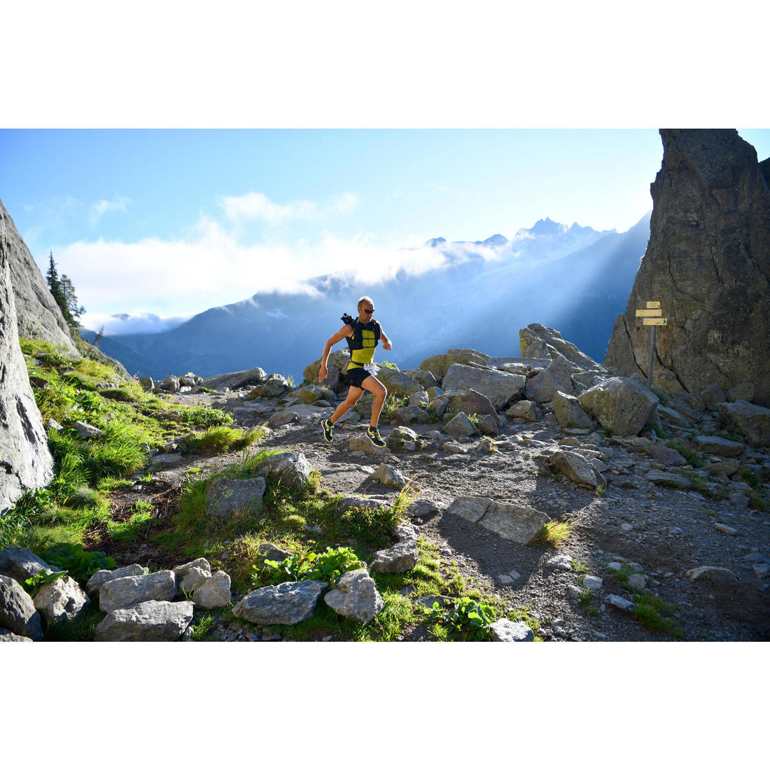 Chaussures de trail running pour homme Race ULTRA orange et noir