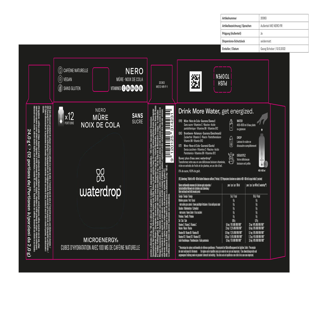 MICROENERGY NERO 12x500ml