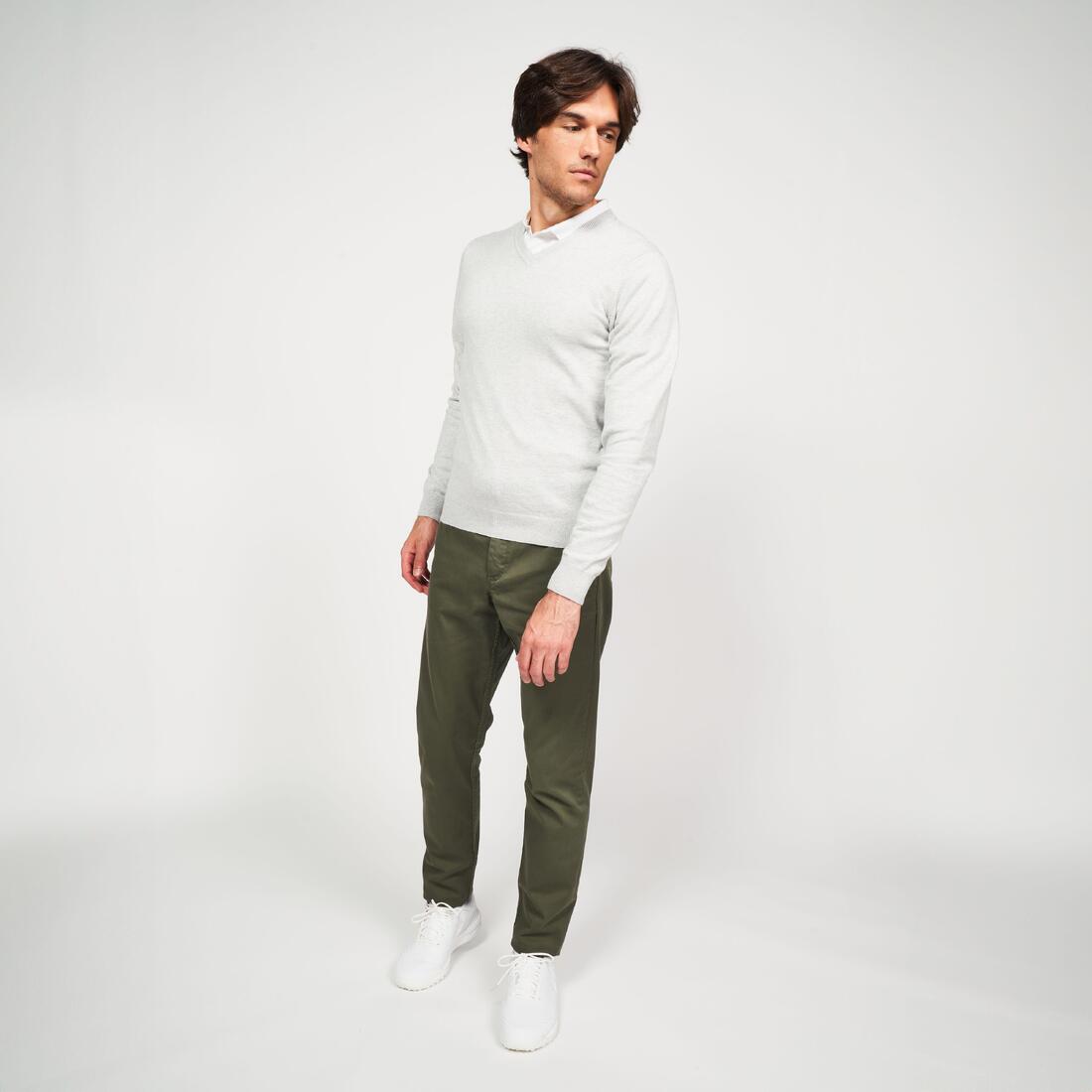 Pull de golf coton col V homme, MW100