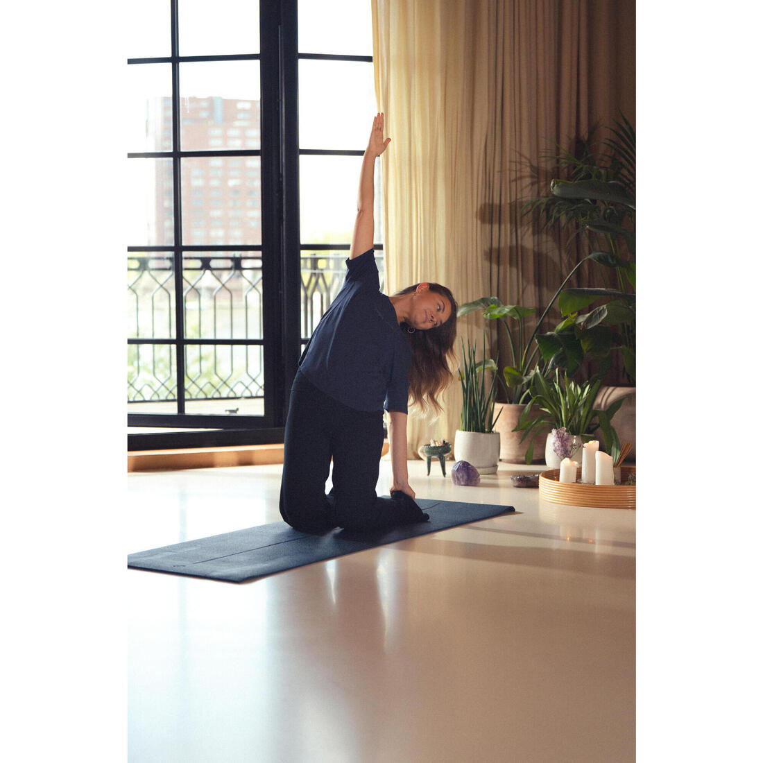 T-shirt manches courtes de yoga femme