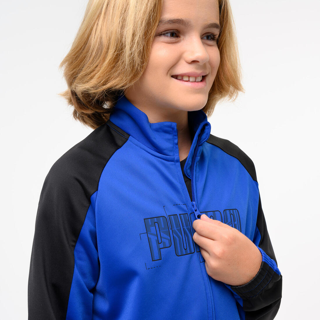 Ensemble de survêtement polyester enfant, bleu et