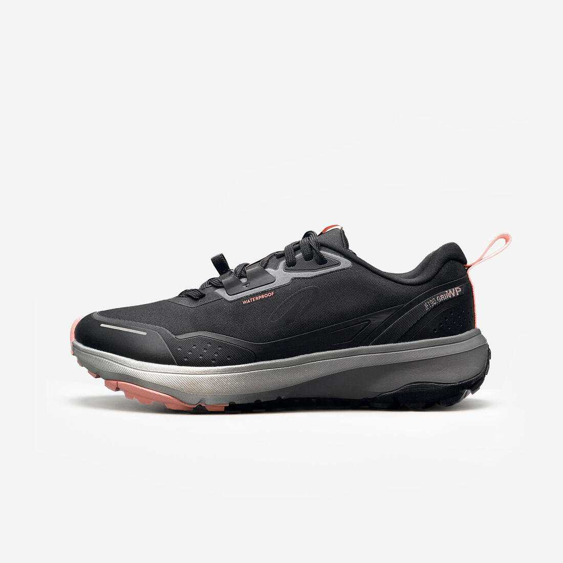 Chaussures de running route et trail femme waterproof, JF 190 GRIP noir