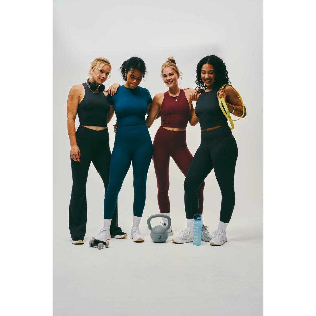 Legging de sport taille haute gainant femme foncé