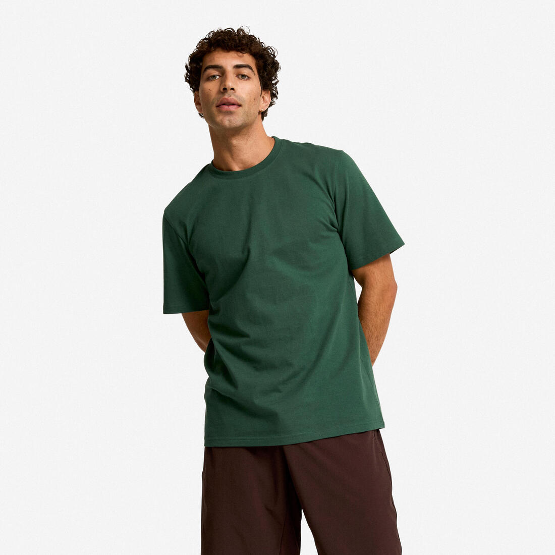T-shirt fitness homme col rond manches courtes
