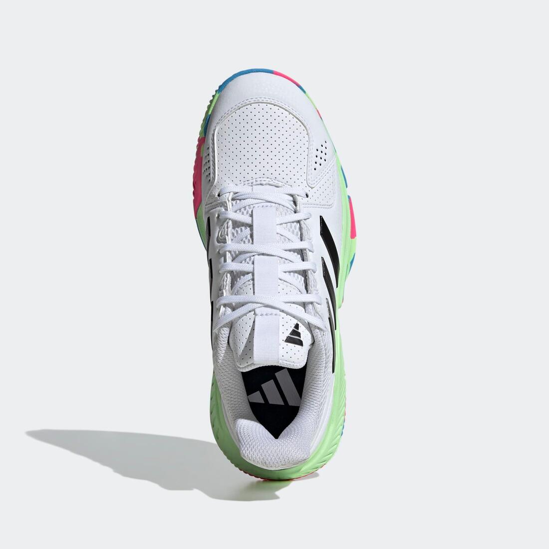Chaussure de handball Adulte -Adidas Court Flight blanc/jaune/bleu