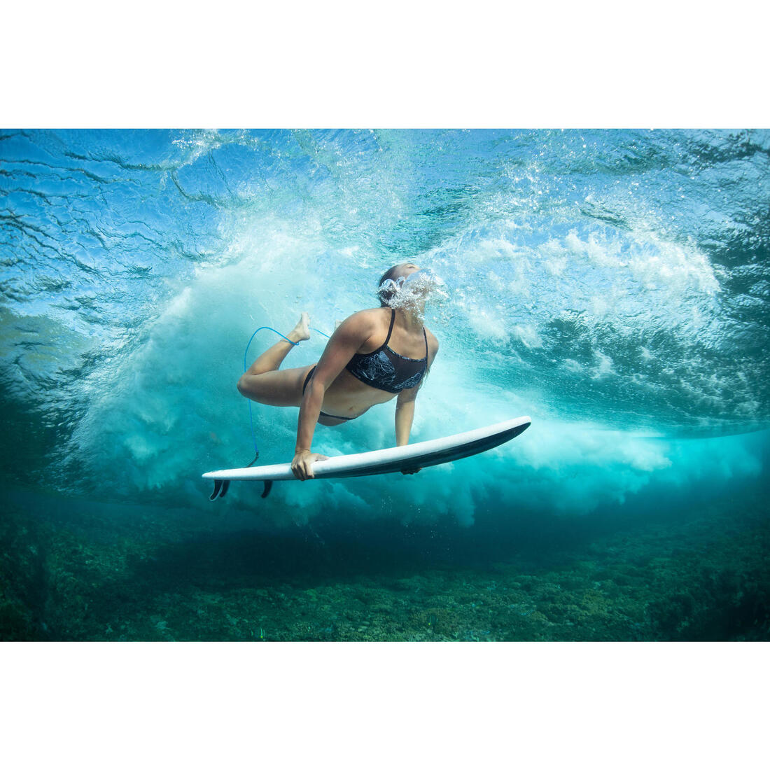 Haut de maillot de bain brassière de surf femme double réglage plat ELISE FOAMY