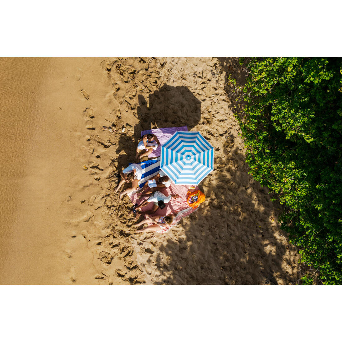 Parasol de plage compact 2 places upf 50+