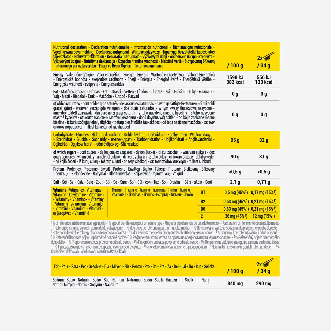 Boisson isotonique en poudre - de 3h, ISO 1,85kg