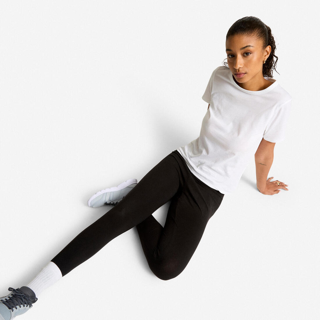 Legging de sport classique en coton et extensible femme
