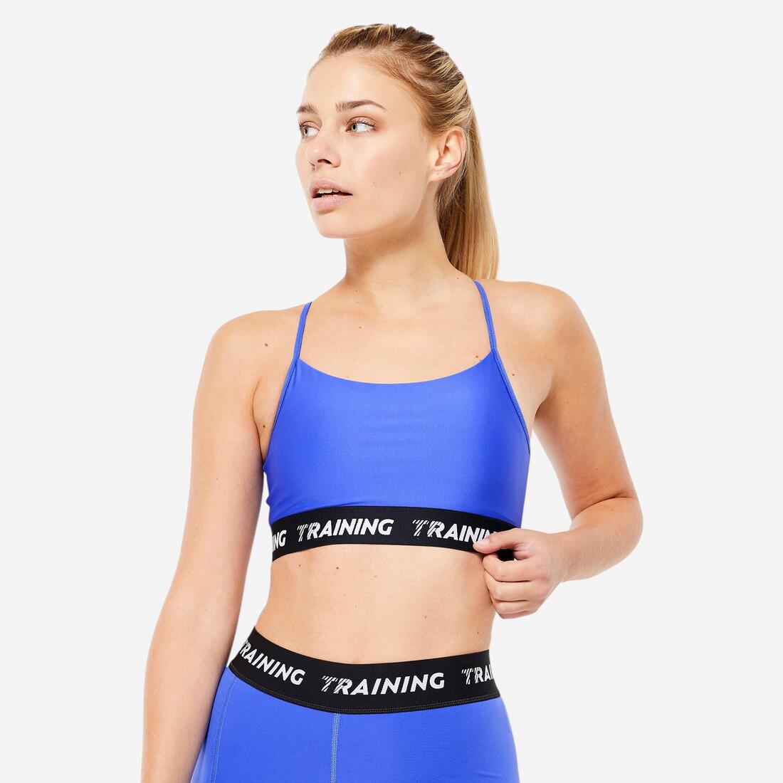 Brassière bretelles fines croisées maintien léger Femme