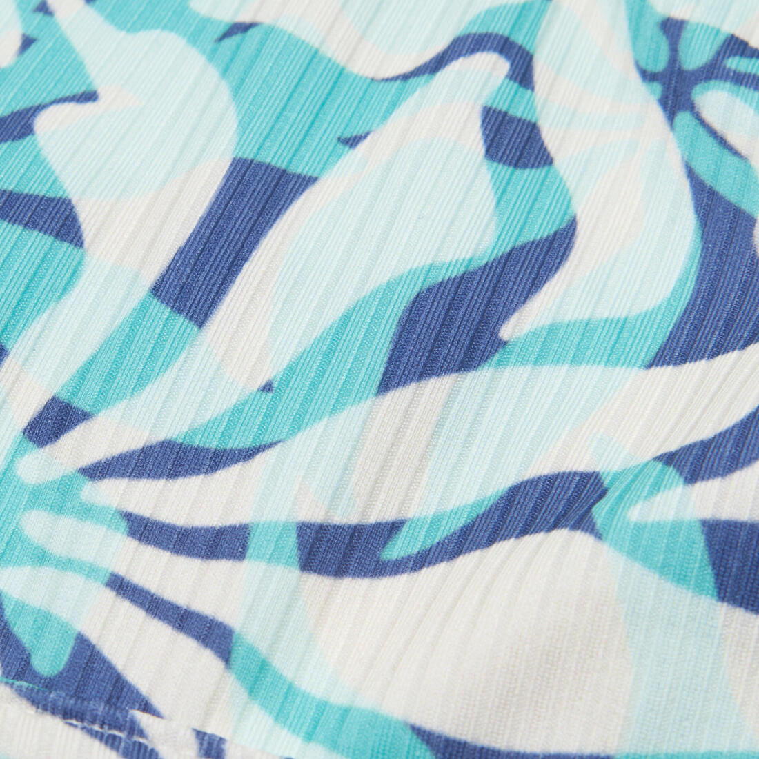 Haut de maillot de bain brassière fleuri réglable Fille - 500 Nora