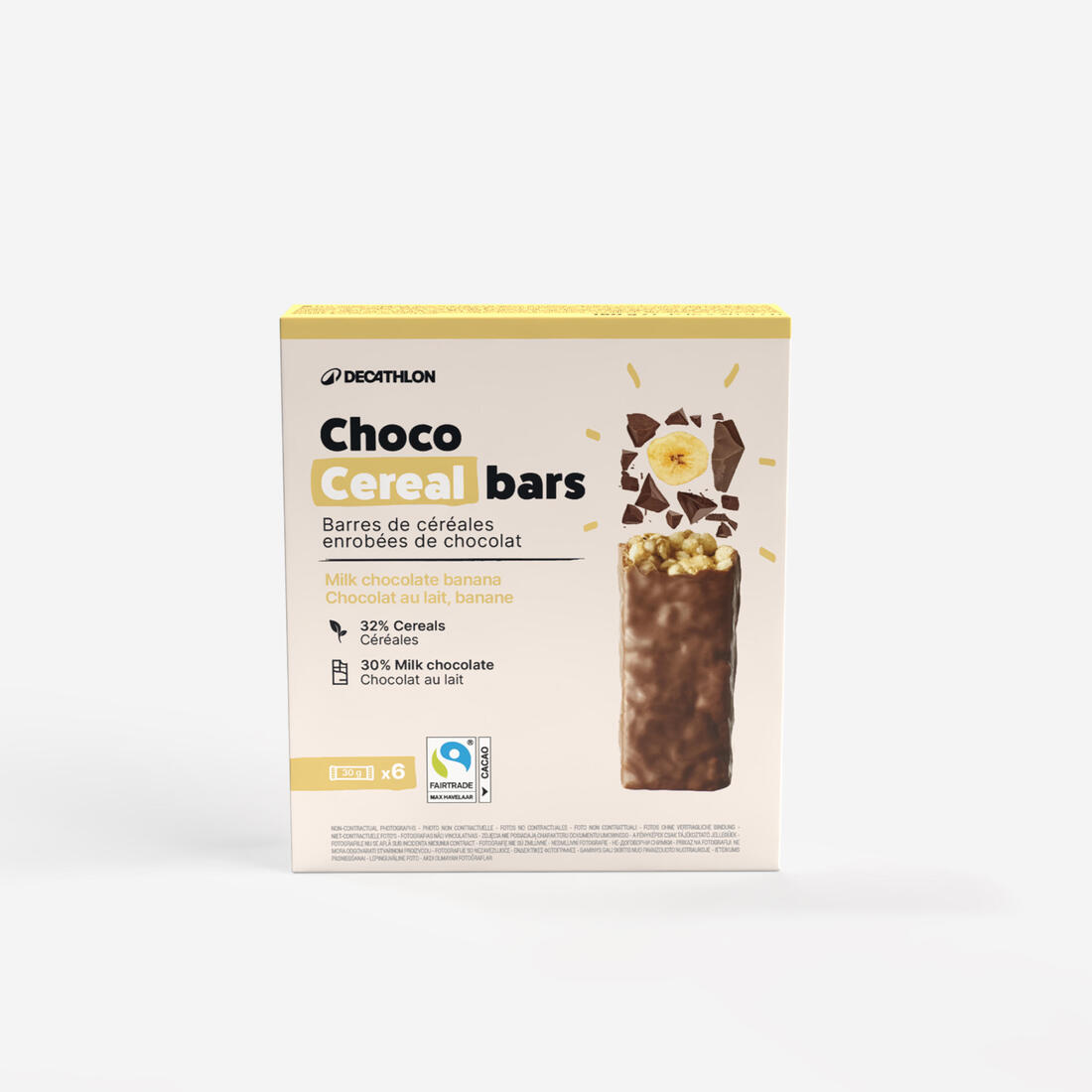 Barre de céréales coco enrobée chocolat au lait x6