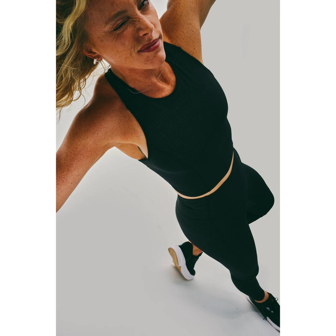 Legging de sport taille haute gainant femme foncé