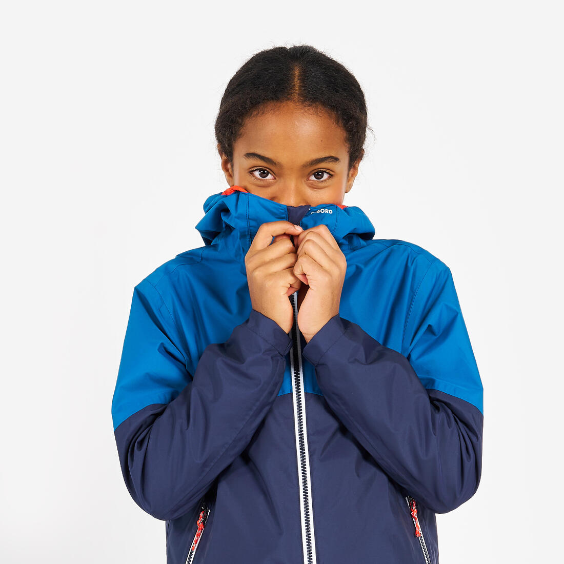 Veste imperméable et coupe vent de voile enfant, 100 navy