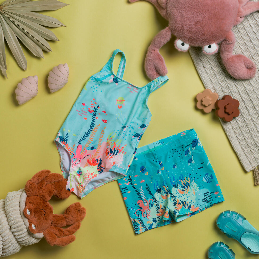 Maillot de bain 1 pièce bébé fille rose imprimé rayures