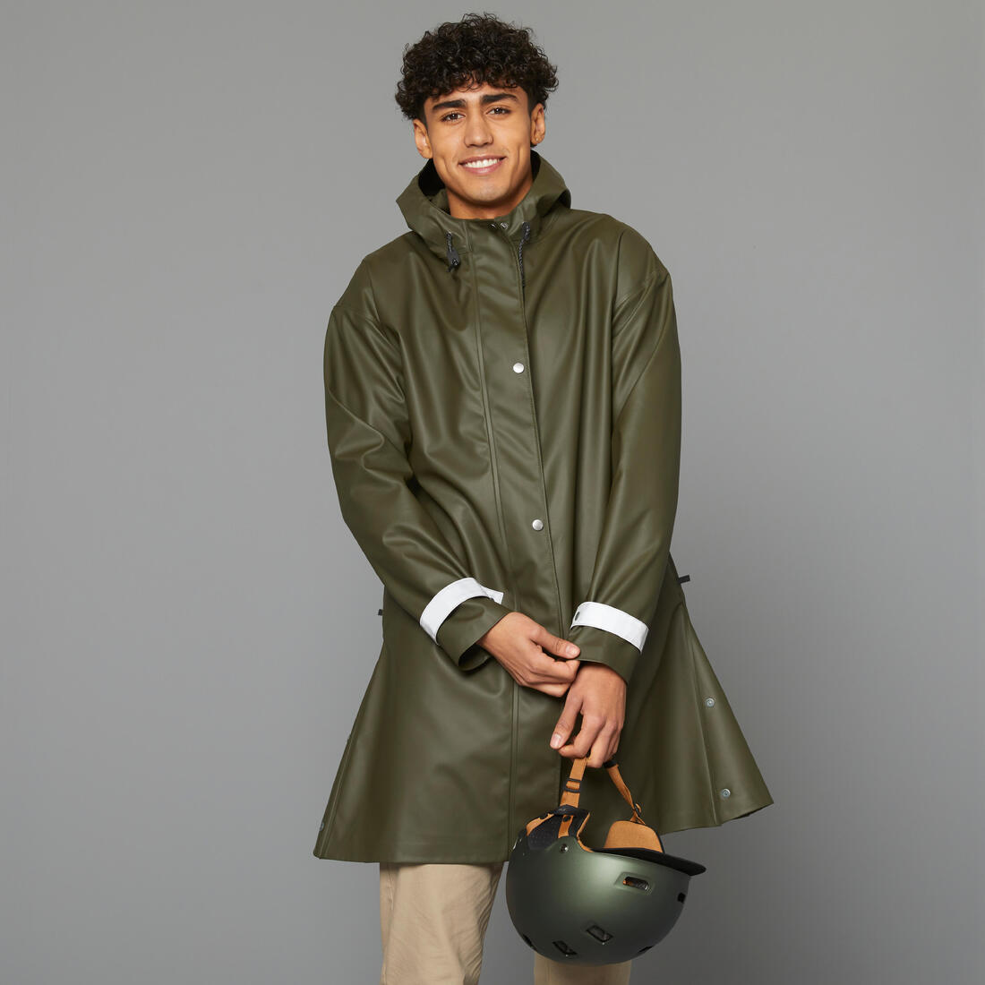 Parka imperméable vélo ville unisexe