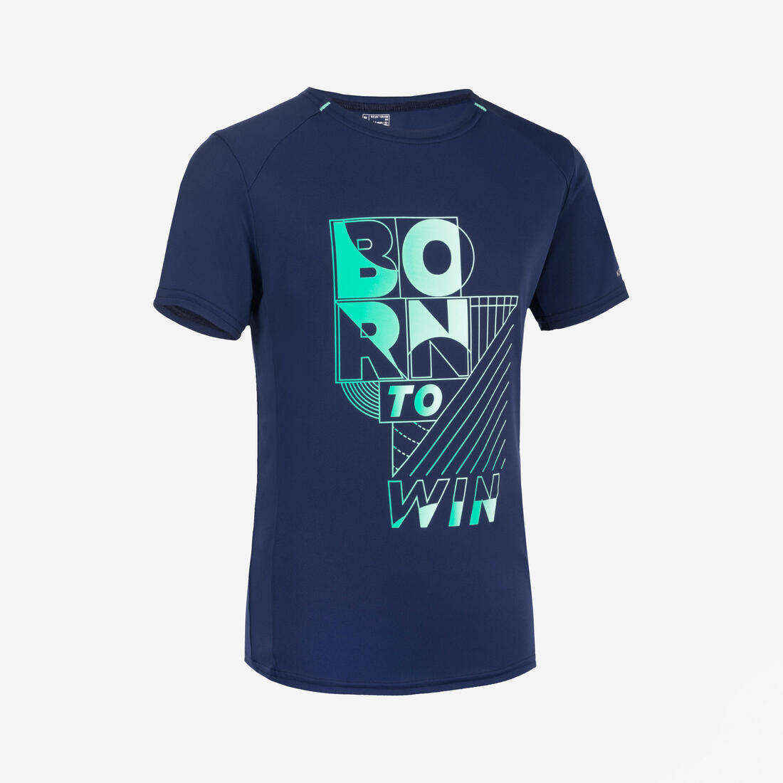 T-shirt de running respirant enfant - kiprun dry+ 500 marine