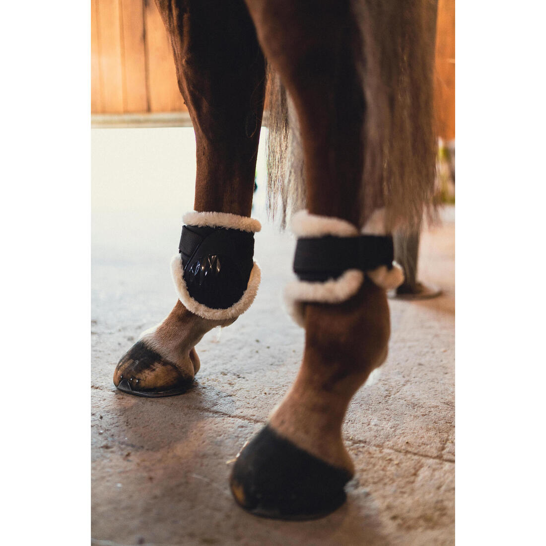 PROTEGE-BOULETS CHEVAL MOUTON SYNTHETIQUE MARRON 580 X2