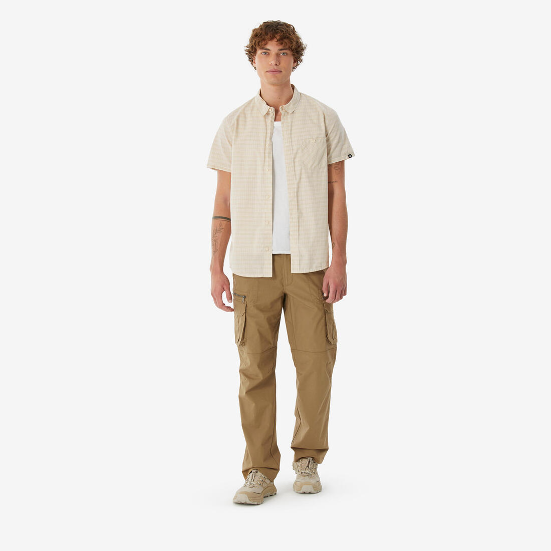 Chemise de randonnée manches courtes homme, NH100
