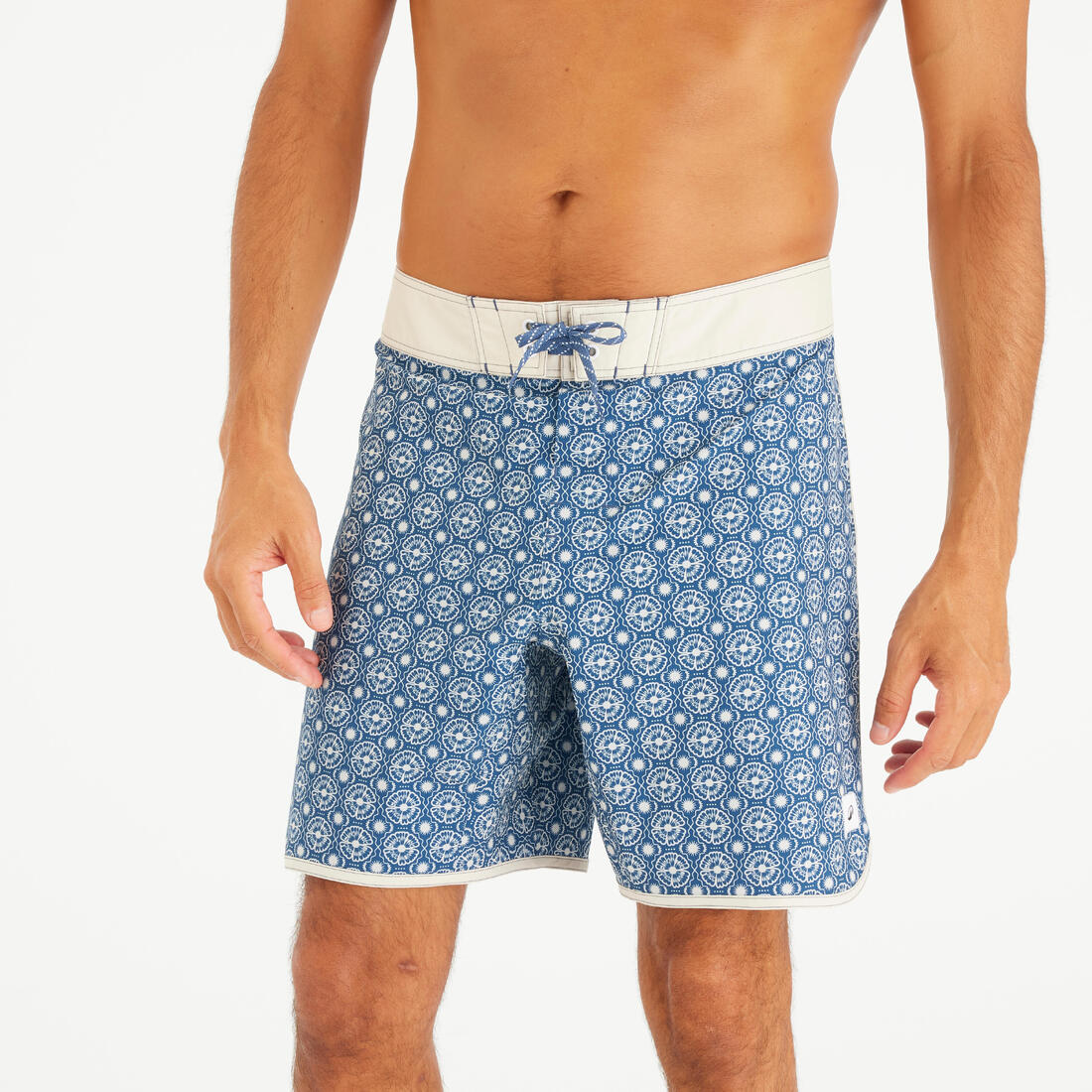 Boardshort surf short de bain surf mi-long 18" homme, 500 Marin