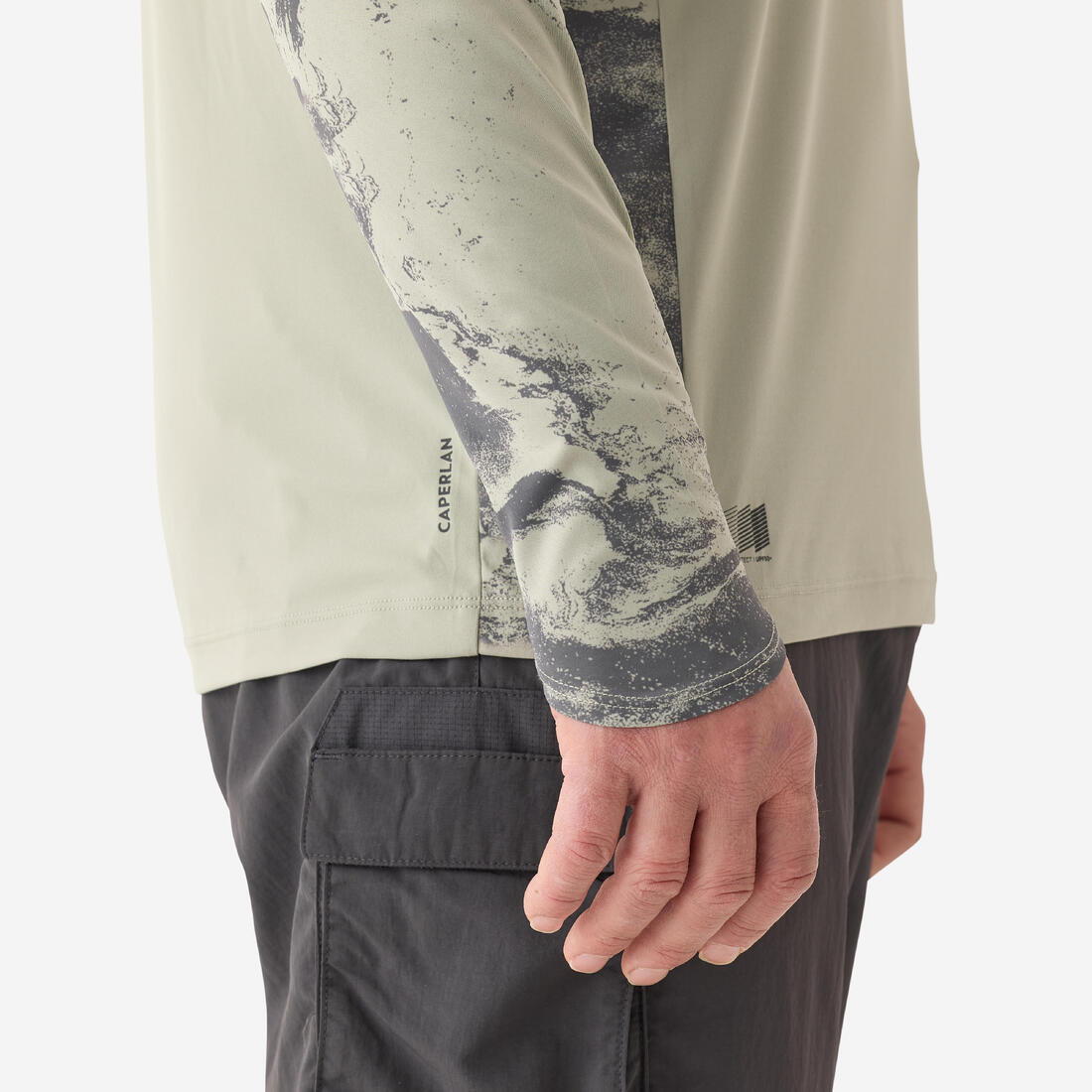 Tee-shirt de pêche anti-uv 500 capuche