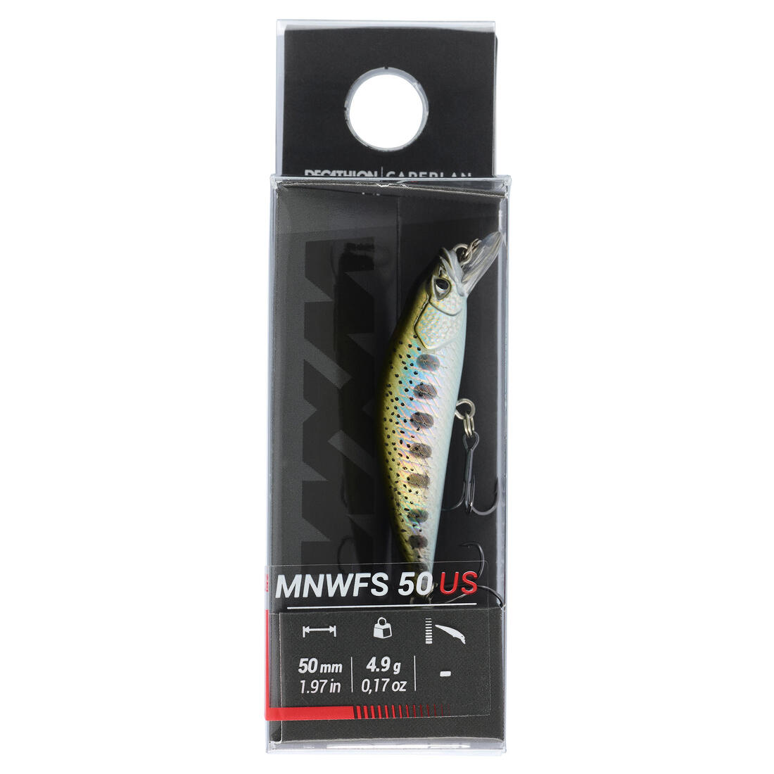 POISSON NAGEUR TRUITE MINNOW WXM MNWFS 50 US BLACK BASS