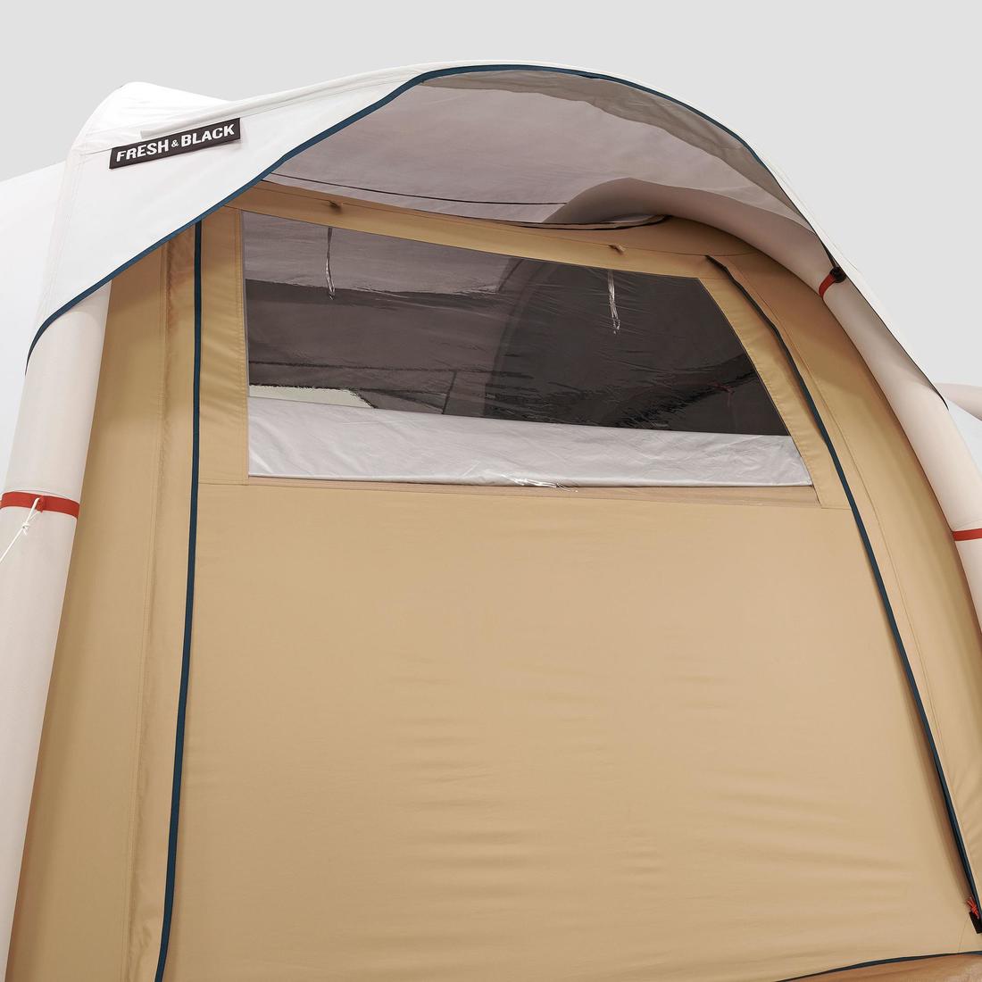 Tente de camping gonflable 4 places 2 chambres, Fresh & Black, Air Seconds 4.2