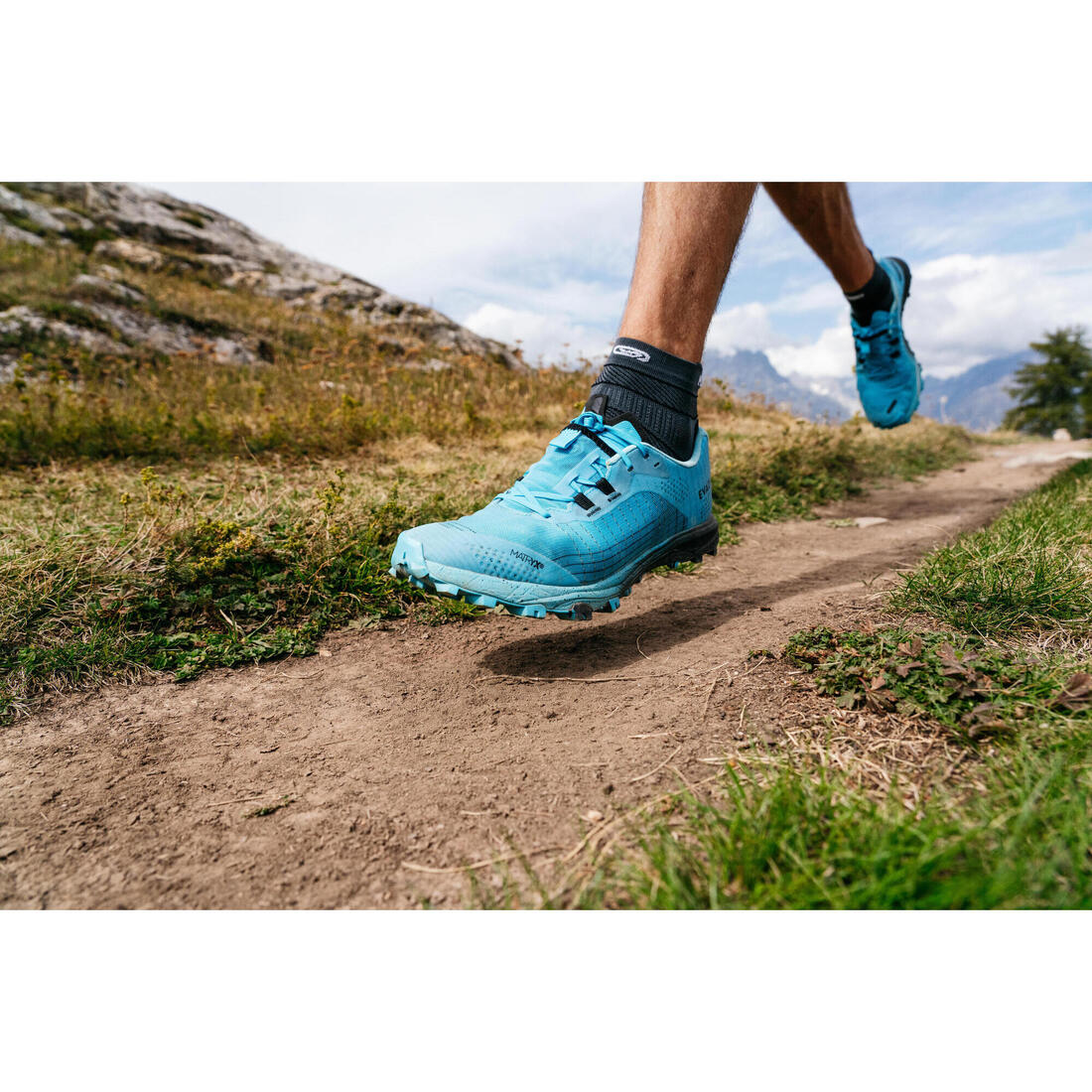Chaussures trail running compétition homme - kiprun race light mangue