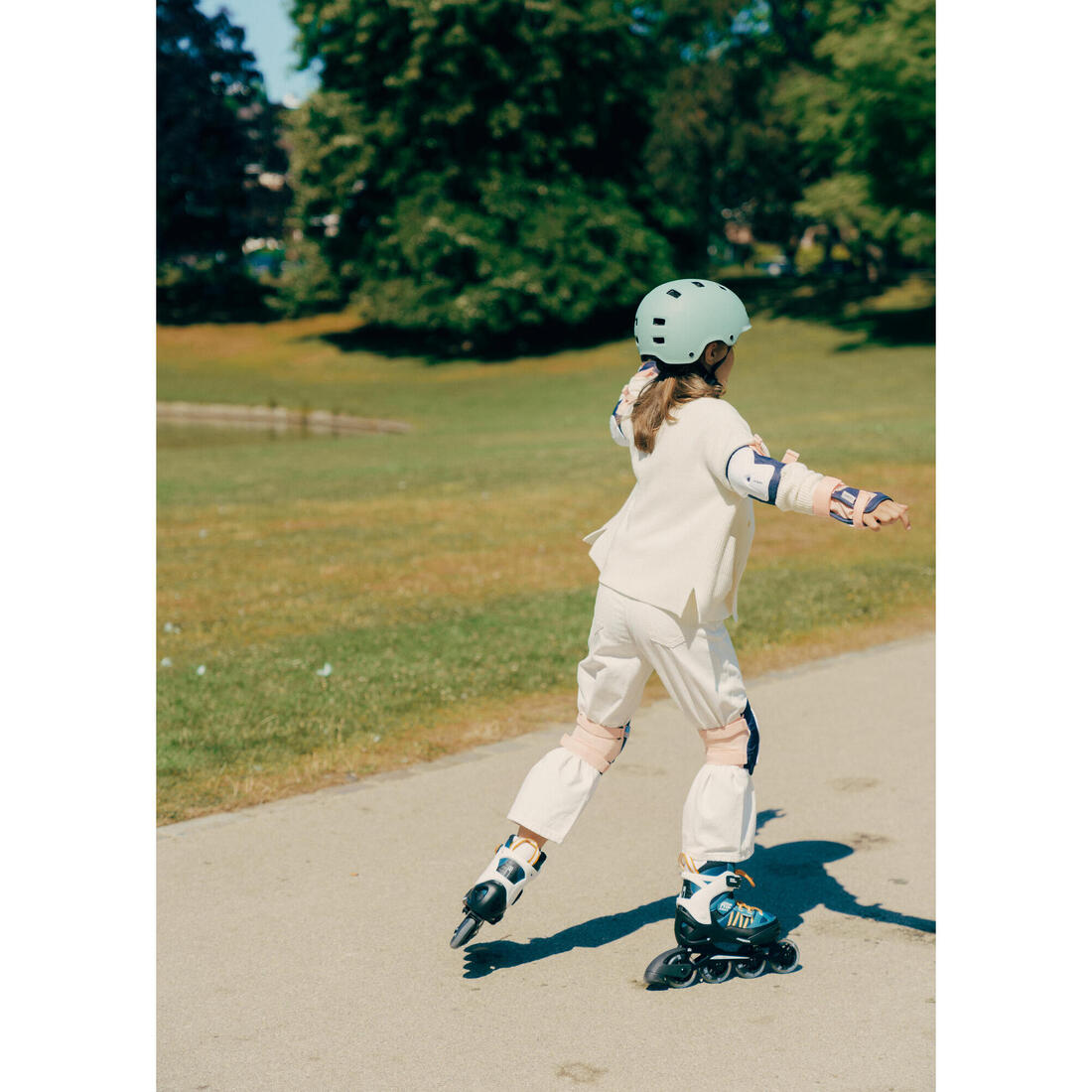 Set 3x2 protections roller trottinette skate enfant PLAY