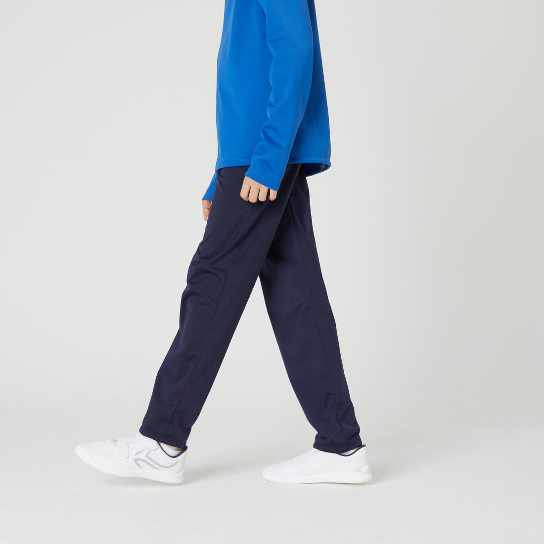 Survêtement enfant synthétique respirant - Gym'y bleu, pantalon marine