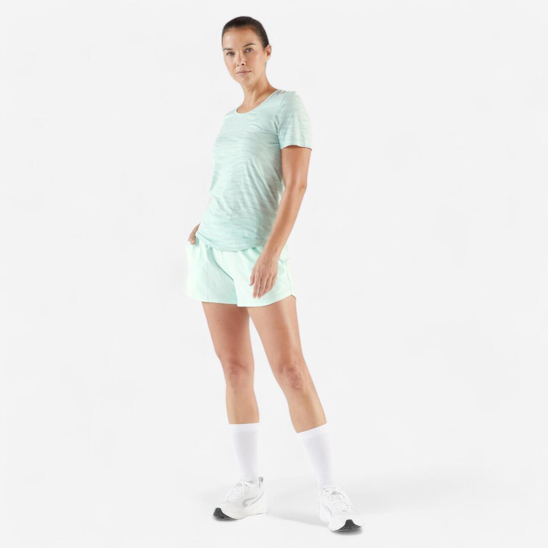 Chaussures de Running Femme, Kiprun Cushion 500 Blanche