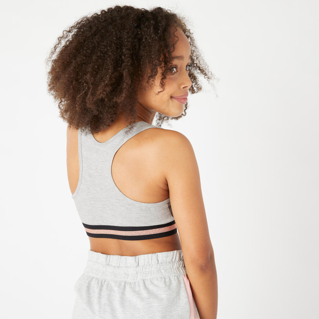 brassière fille coton rose