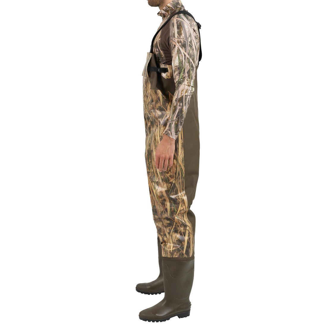 Waders chasse avec poches 520 camouflage marais