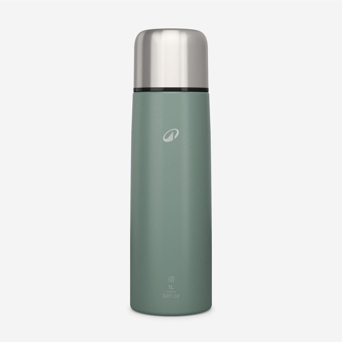Bouteille isotherme inox 1L avec gobelet pour la randonnée