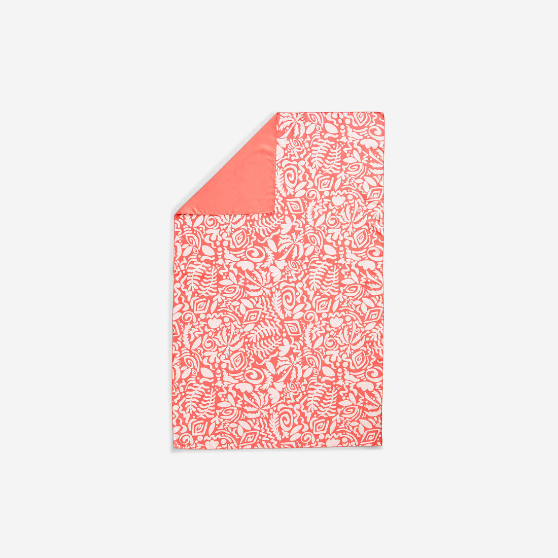 Serviette de bain microfibre compacte XL 110 x 175 cm, imprimé feuillage