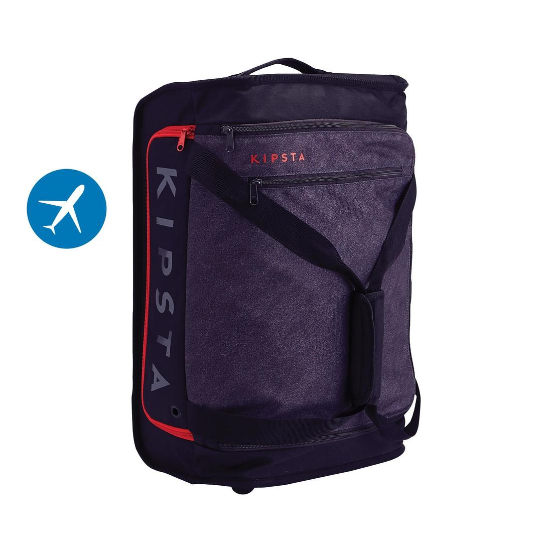 Valise 30L à roulettes - sac de voyage transport cabine - ESSENTIAL noire