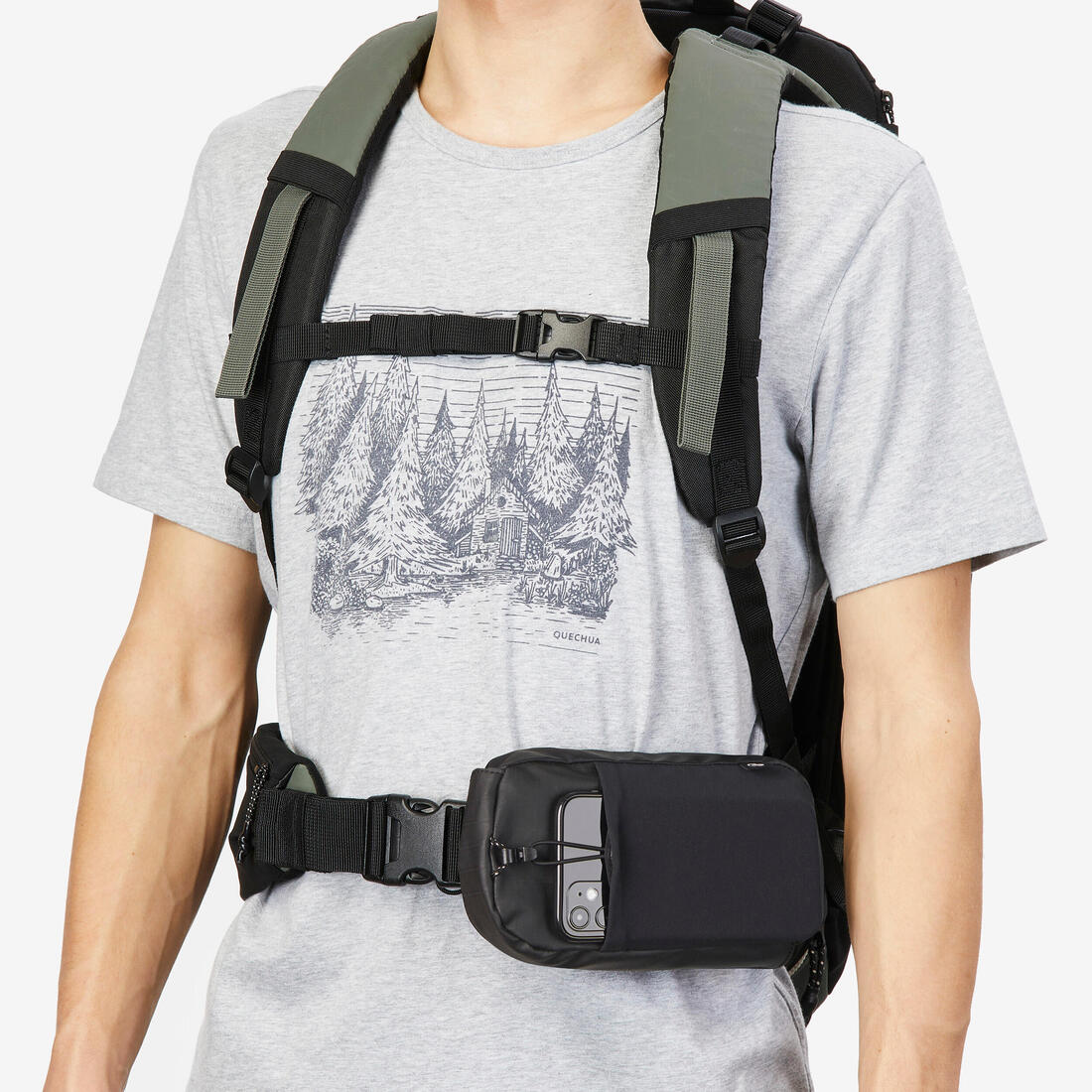 Pochette de sac à dos amovible et imperméable, Travel 500 noir