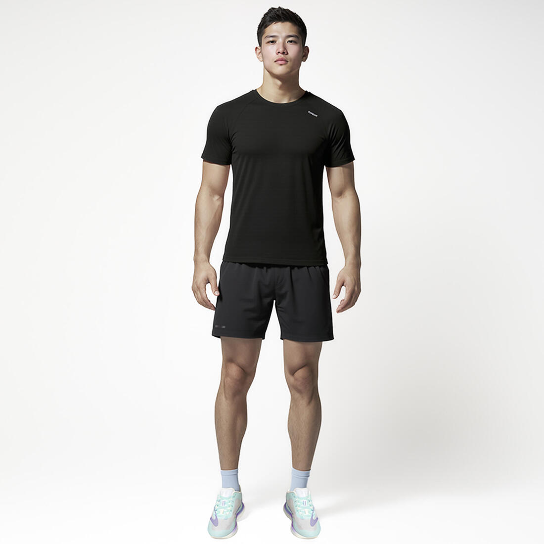 Lot de 2 paires de chaussettes de running run500 fines mid