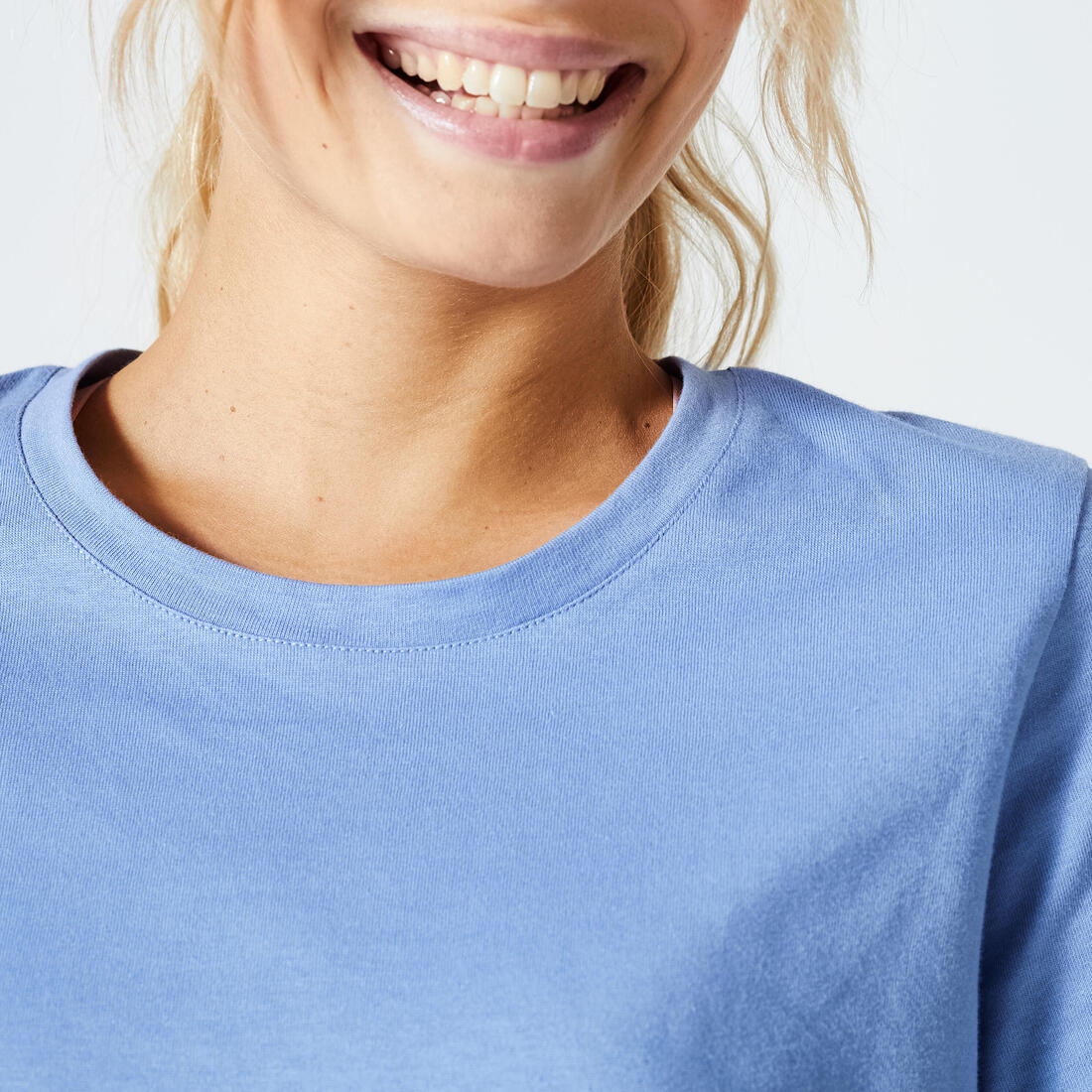 Tee-shirt en coton col rond femme