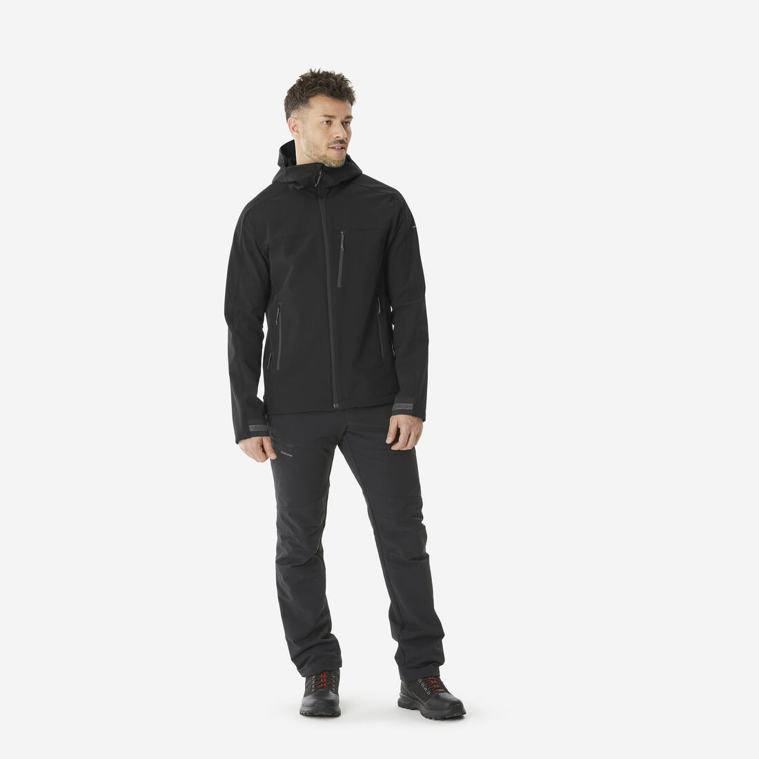 Veste de trek coupe-vent softshell homme, MT500 khaki