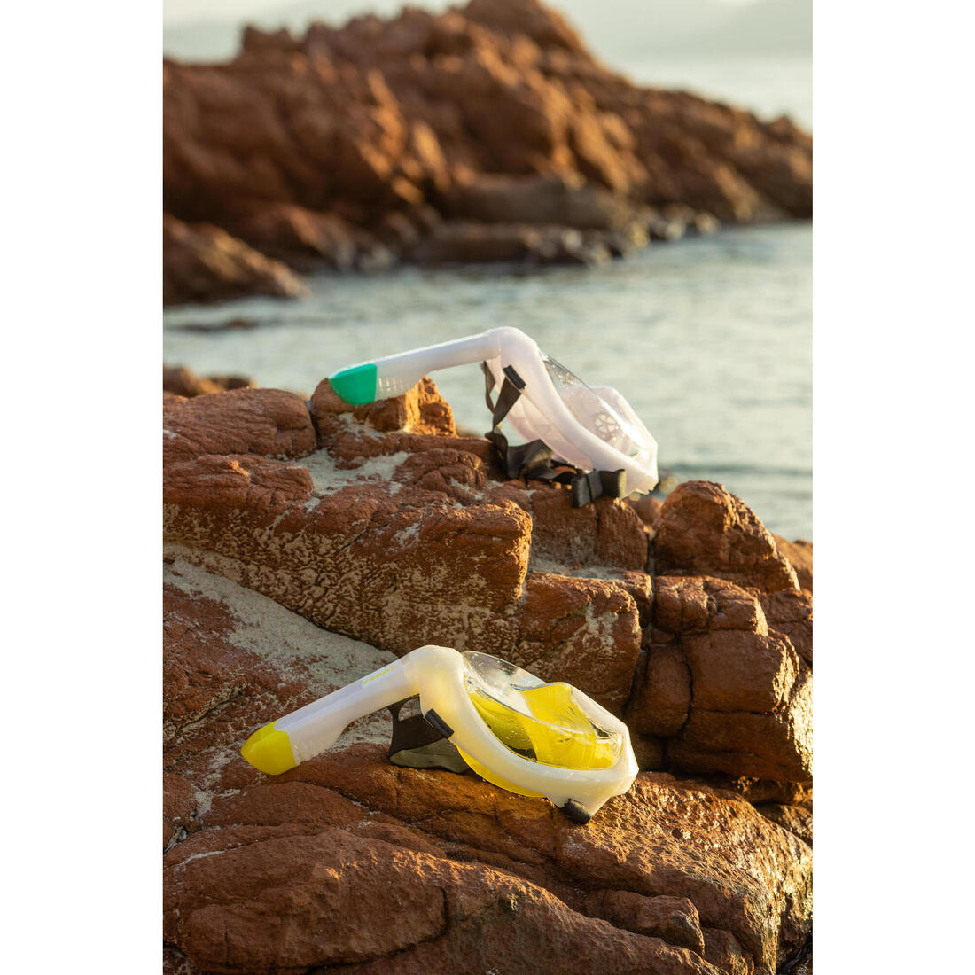 Masque snorkeling surface easybreath + avec valve acoustique > 10 ans - jungl