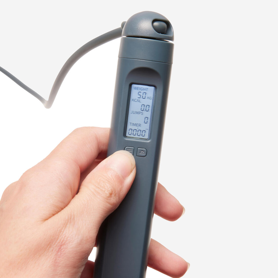 Corde à Sauter de Cardio avec Compteur 800 - Gris Clair