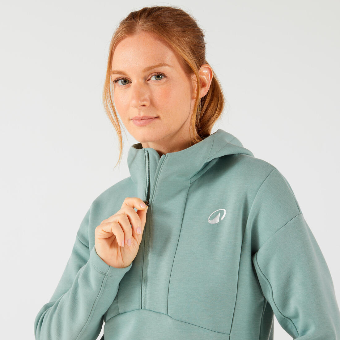 Sweat de tennis zippé à capuche, femme