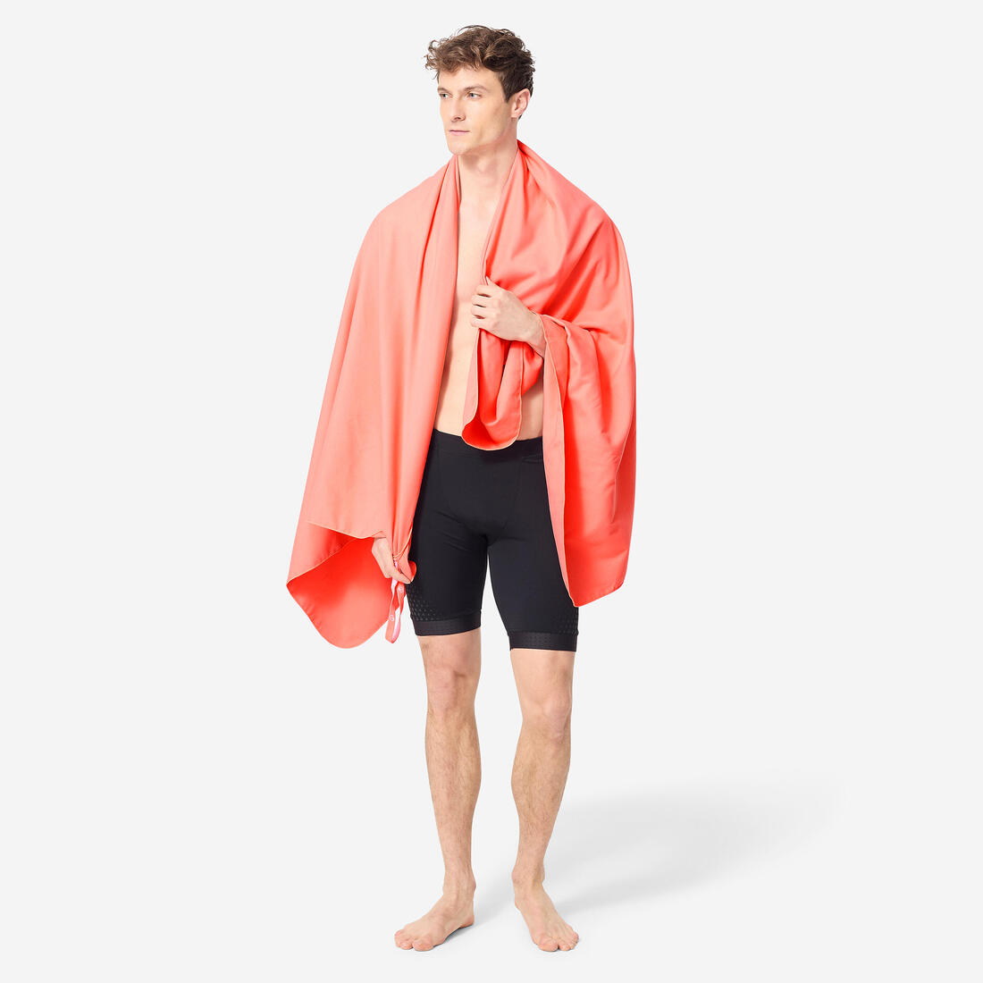 Serviette de bain microfibre ultra compacte taille XL 110 x 175 cm, vert sapin