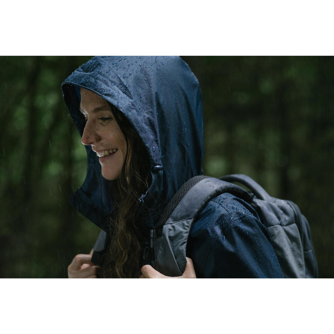 Veste coupe vent et déperlante de randonnée - Raincut Full Zip - Femme
